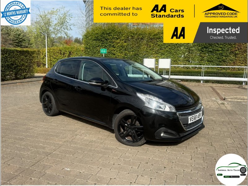 Black 2018 Peugeot 208 1.2 PureTech GPF GT Line Hatchback 5dr Petrol EAT Euro 6 s/s 110 ps in Ruislip